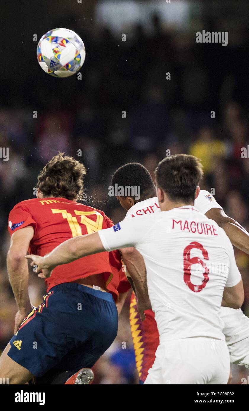 15 octobre 2018 - Séville, Espagne - lors du match de football du Groupe A4 de l'UEFA Nations League entre l'Espagne et l'Angleterre au stade Benito Villamarin (crédit image : © Daniel Gonzalez Acuna/ZUMA Wire) Banque D'Images