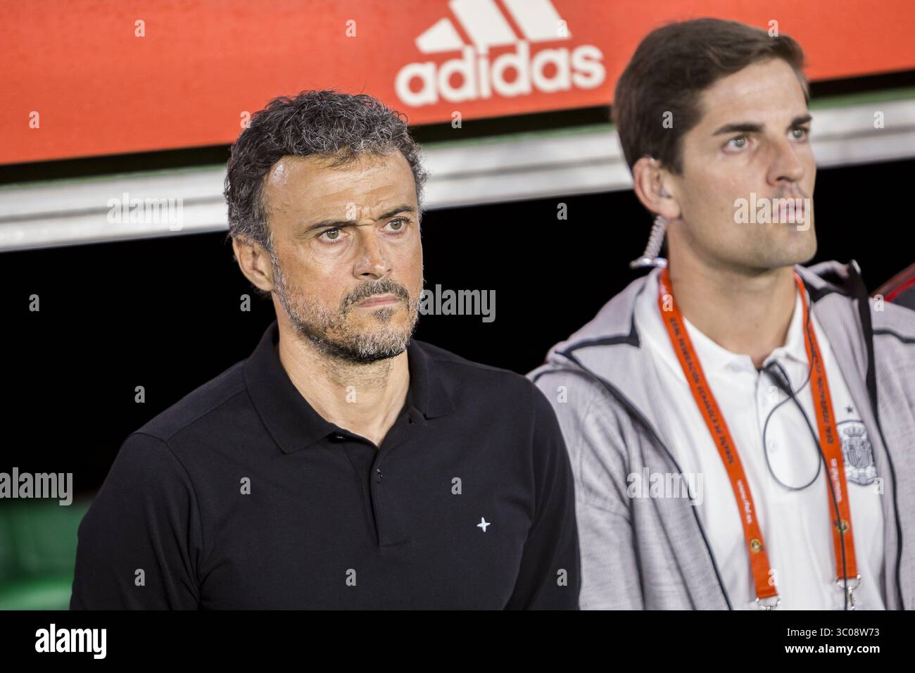 15 octobre 2018 - Séville, Espagne - LUIS ENRIQUE, entraîneur-chef de l'Espagne, avant le match de football du Groupe A4 de l'UEFA entre l'Espagne et l'Angleterre au stade Benito Villamarin (crédit image : © Daniel Gonzalez Acuna/ZUMA Wire) Banque D'Images