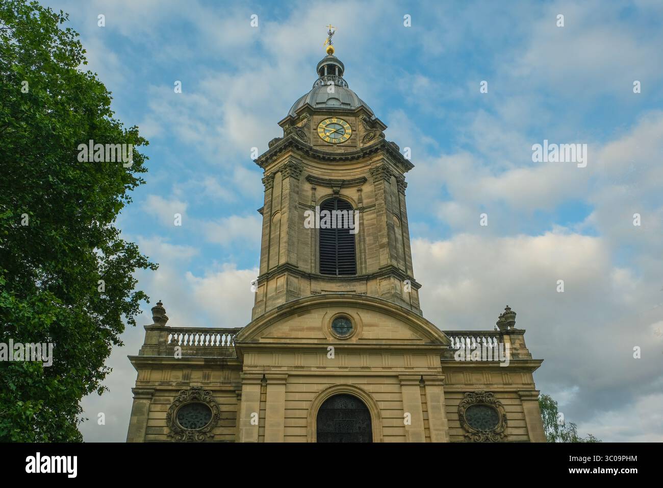 Cathédrale de Birmingham (cathédrale Saint-Philippe) tour de l'horloge, Angleterre Banque D'Images