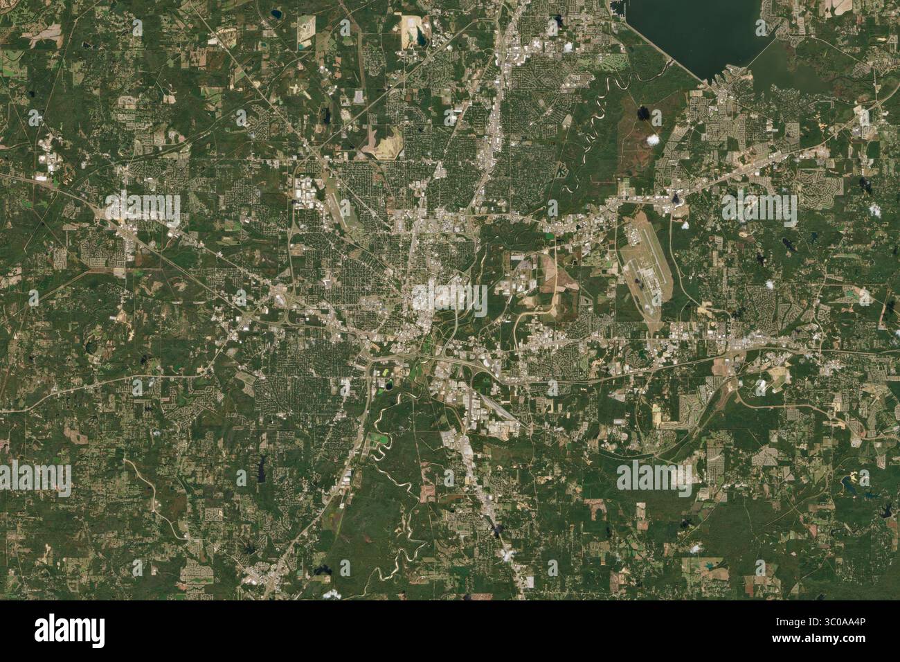 Image satellite de Jackson, la capitale du Mississippi, États-Unis - contient des données sentinelles Copernicus modifiées (2024) Banque D'Images Image satellite de Jackson, la capitale du Mississippi, États-Unis - contient des données sentinelles Copernicus modifiées (2024) Banque D'Images