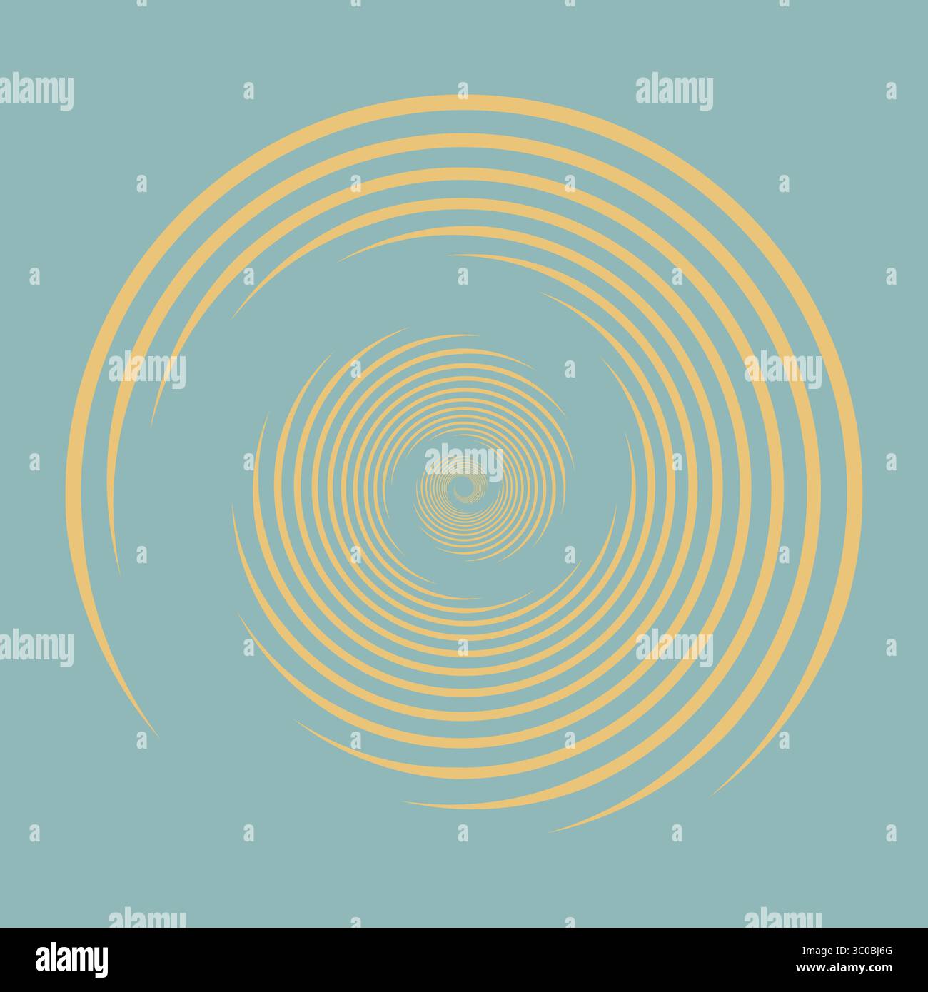 Lignes circulaires isolées sur le fond vert. Logo d'art optique. Élément de conception pour cadre, tatouage, pages web, impressions, affiches, modèles, abstrait Illustration de Vecteur