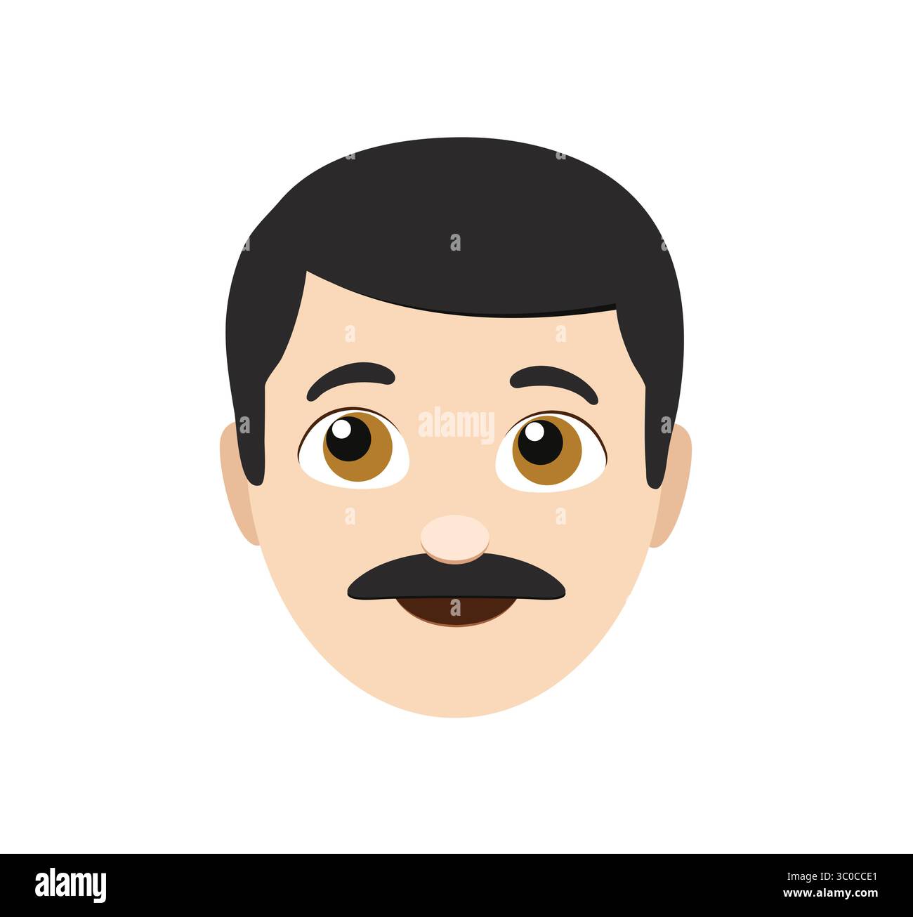 Illustration vectorielle d'icône d'homme emoji isolée. Émoticône masculin. Illustration de Vecteur