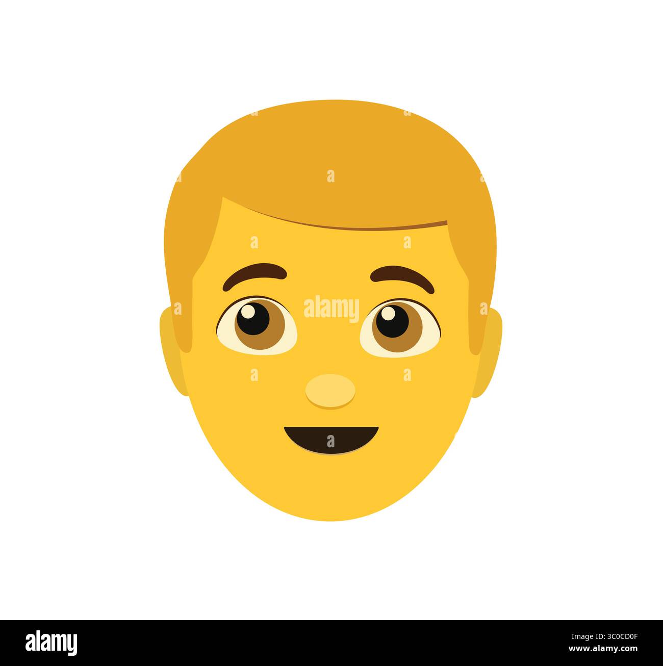 Illustration vectorielle d'icône d'homme emoji isolée. Émoticône masculin. Illustration de Vecteur