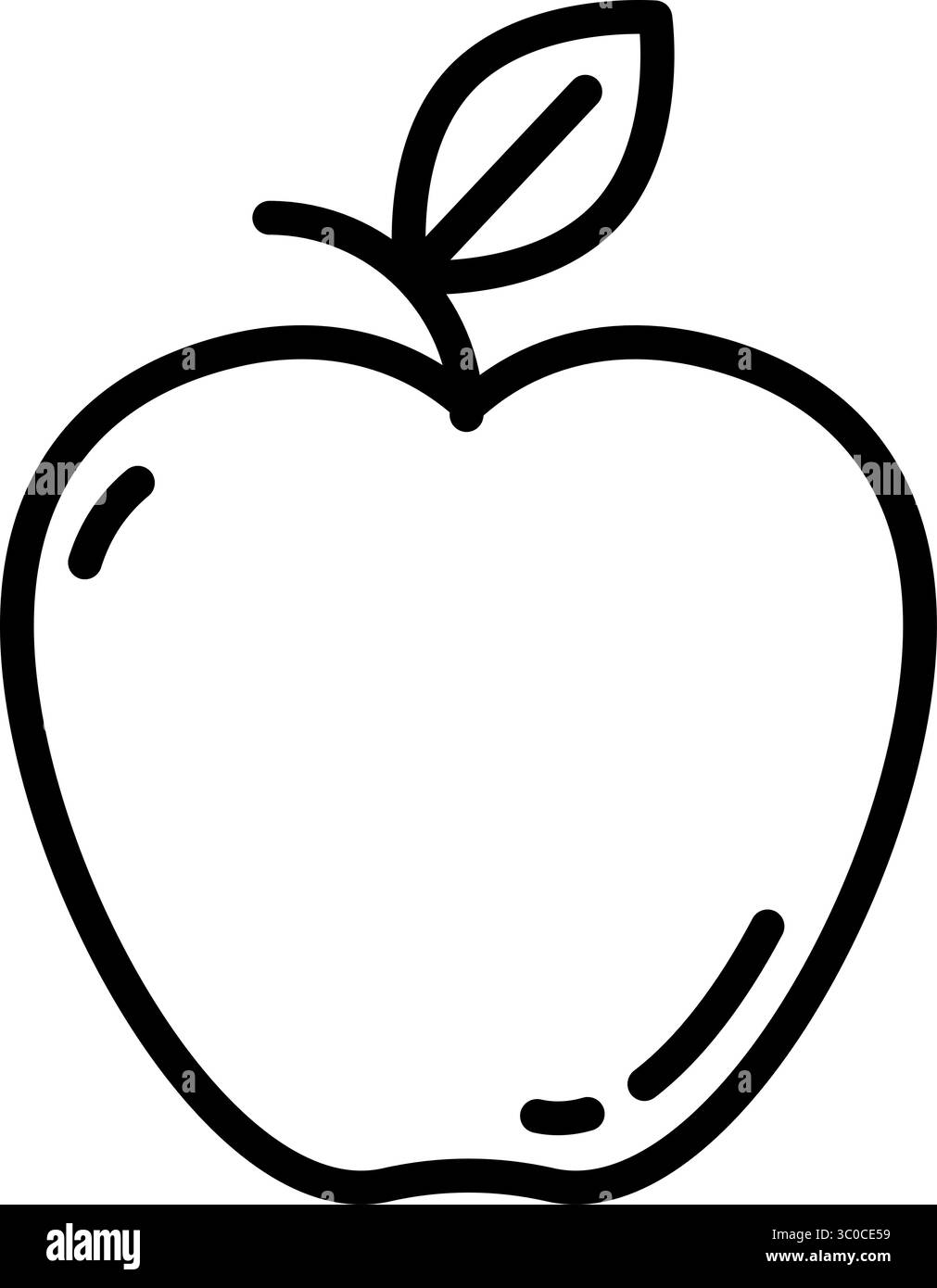 Vecteur d'icône Apple fruit Line avec trait modifiable Illustration de Vecteur