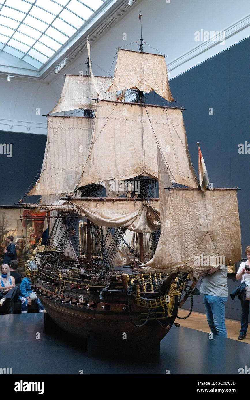 Adriaen de Vriend, 'modèle du William Rex' 1698, modèle d'un navire de guerre hollandais de la fin du XVIIe siècle, Banque D'Images