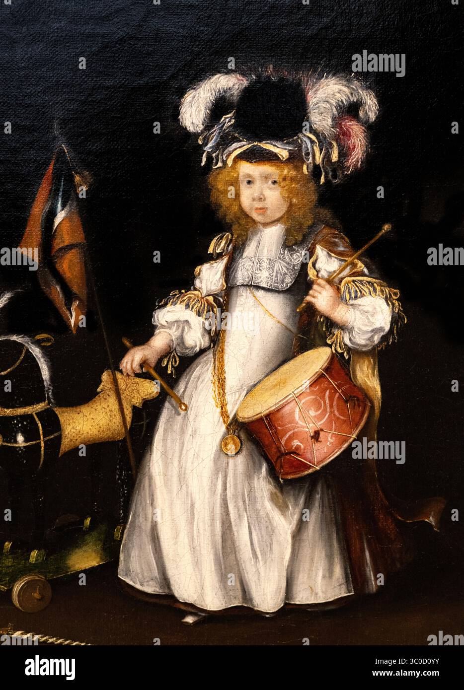 Gesina ter Borch 'Portrait de Moïse ter Borch à l'âge de deux ans' 1667-69. Moïse peint par sa sœur enfant après avoir été tué à l'âge de 22 ans. Détail. Banque D'Images