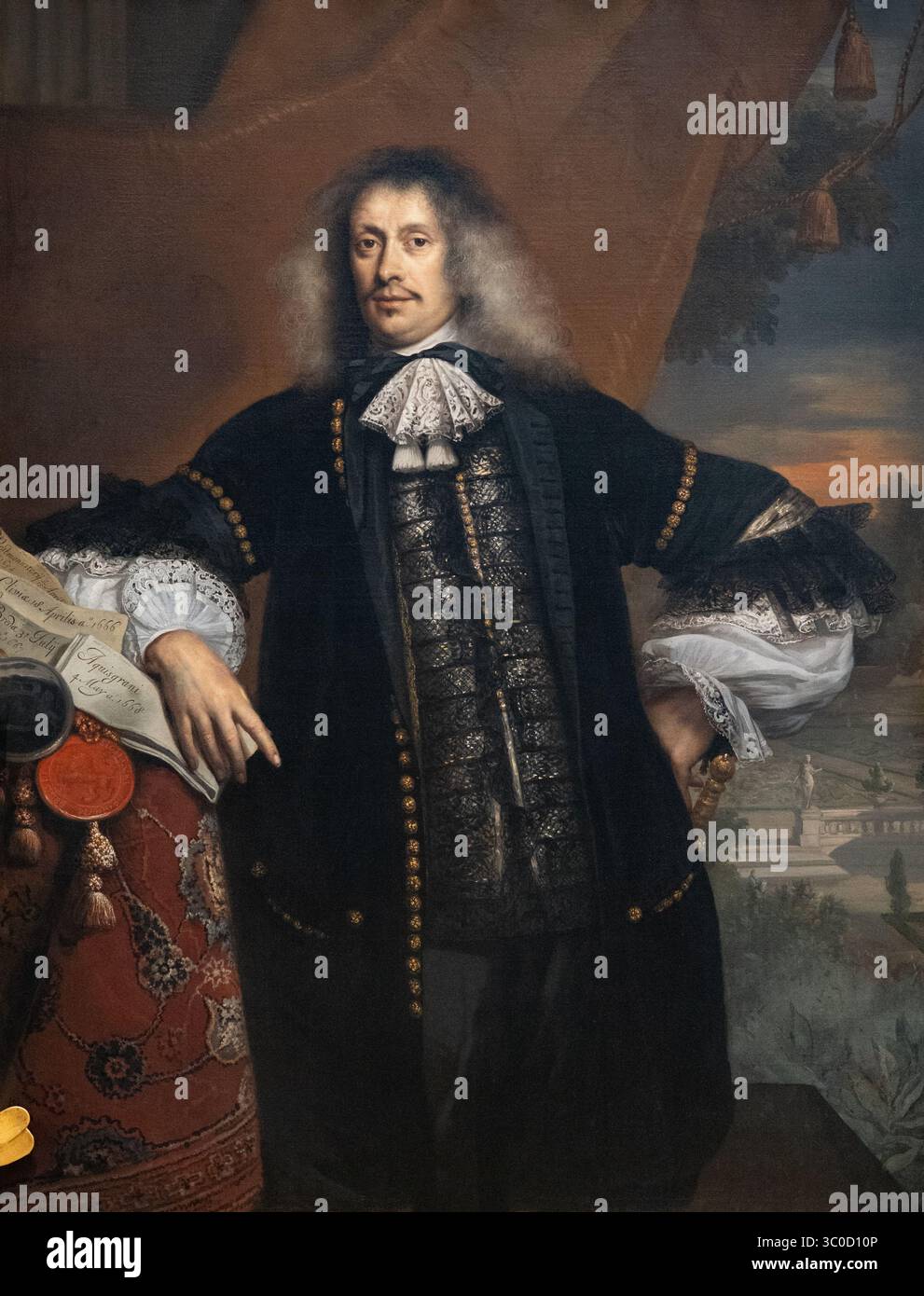 Jan de Baen ; Portrait de 'Hieronymus van Beverningk', 1670. Peinture d'un homme du XVIIe siècle ; huile sur toile ; âge d'or néerlandais, années 1600 Banque D'Images