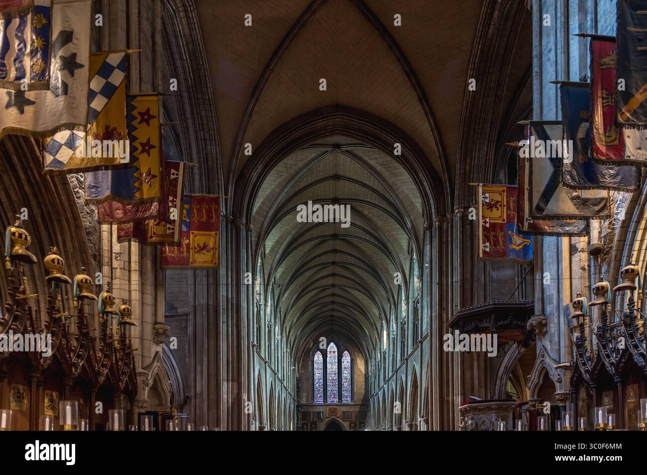 Intérieur de la cathédrale Saint-Patrick, Dublin, Irlande Banque D'Images