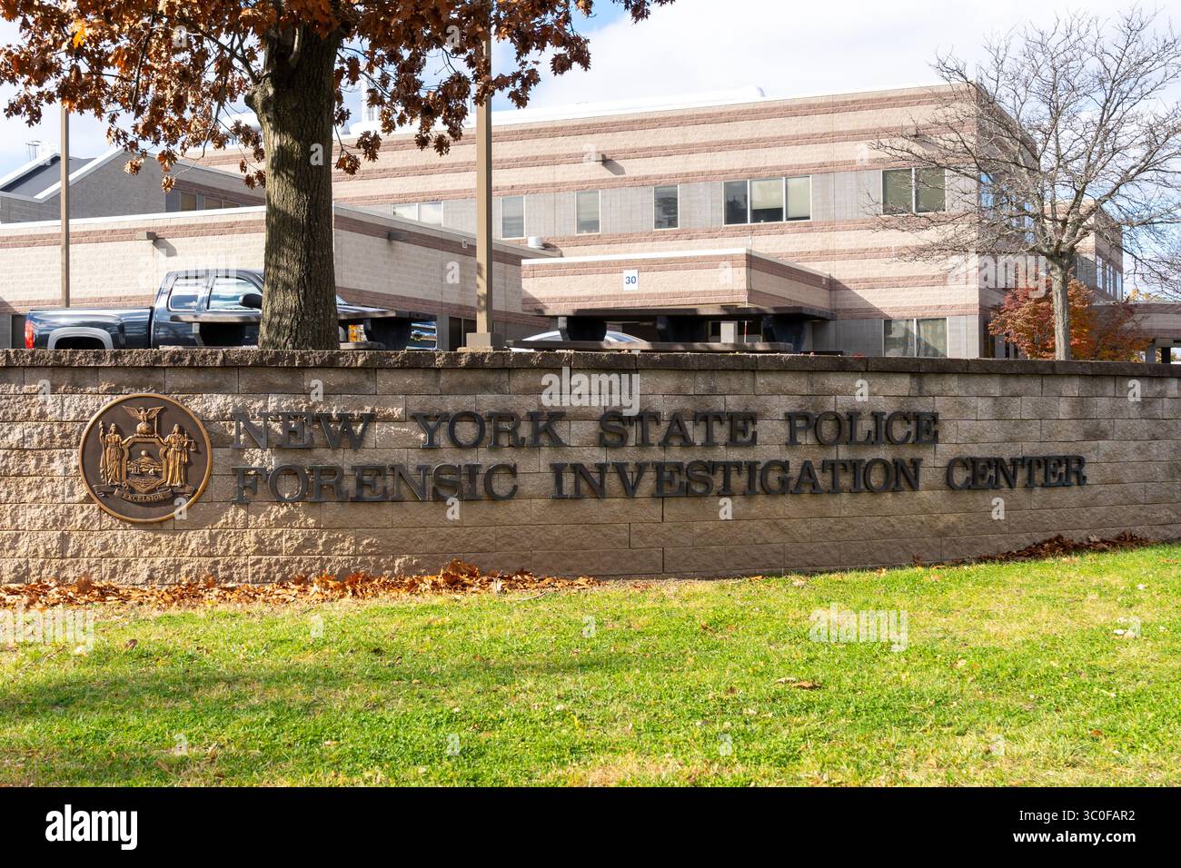 New York State police Forensic investigation Center (FIC) à Albany, New York, États-Unis. Banque D'Images