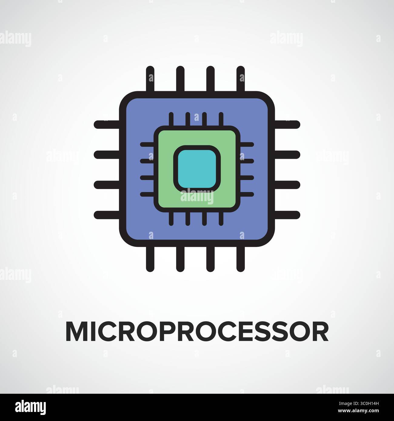 Vectores vector de microprocesador Banque de photographies et d’images ...
