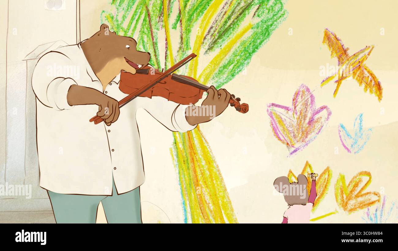ERNEST ET CÉLESTINE AU PRINTEMPS (2024), MISE EN SCÈNE PAR AURELIE RAPHAEL. Crédit : Folivari / RTBF / album Banque D'Images