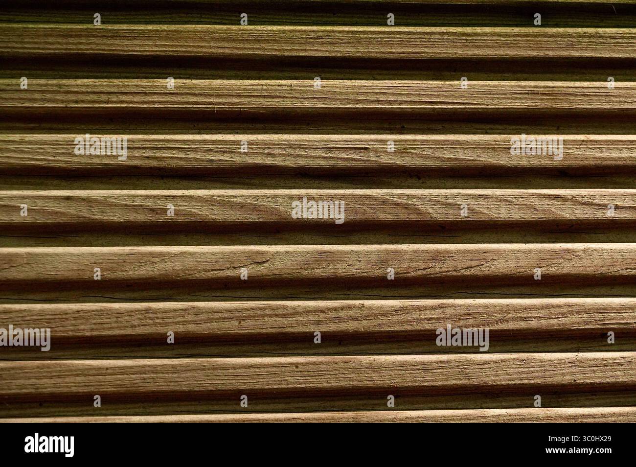 Stores en bois comme arrière-plan. Gros plan. Banque D'Images