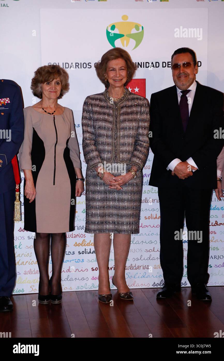 27 novembre 2018 - Madrid, Madrid, Espagne - la Reine Sofia d'Espagne reçoit le ''Premio Espacial Solidarios ONCE'' lors d'un événement célébré au Reina Sofia Art Musseum à Madrid, Espagne, le 29 novembre 2018. (Crédit image : © AFP7 via ZUMA Wire) Banque D'Images