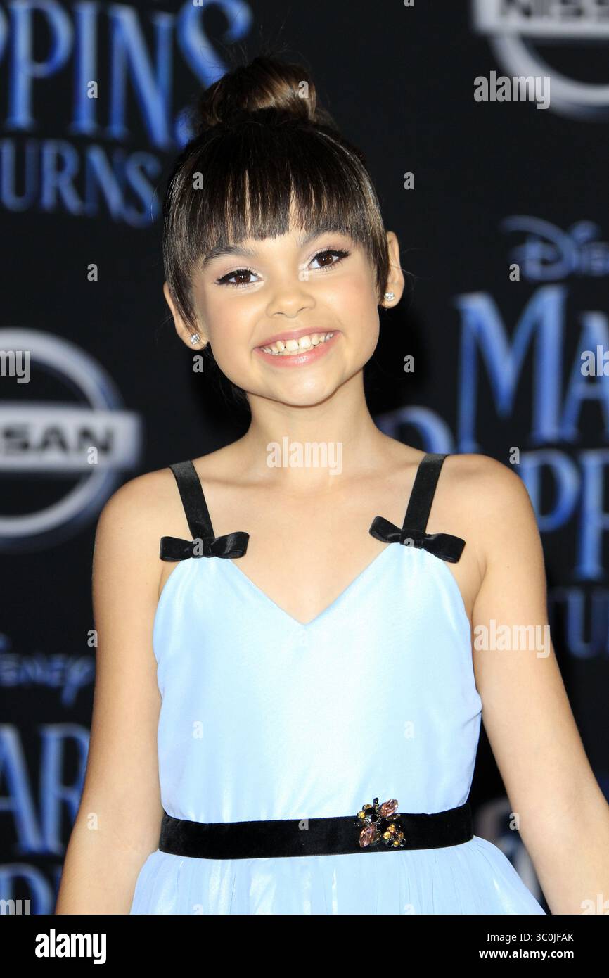29 novembre 2018 - Los Angeles, CA, USA - LOS ANGELES - nov 29 : Ariana Greenblatt à la première de ''Mary Poppins Returns'' au théâtre El Capitan le 29 novembre 2018 à Los Angeles, CA (crédit image : © Kathy Hutchins via ZUMA Wire) Banque D'Images