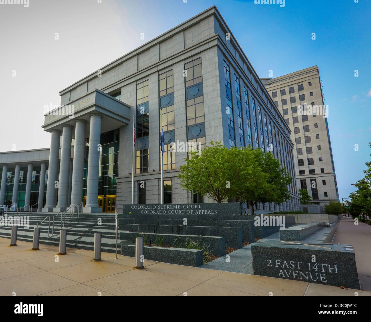 Bâtiment de la Cour suprême et de la Cour d'appel du Colorado situé dans le centre-ville de Denver Banque D'Images