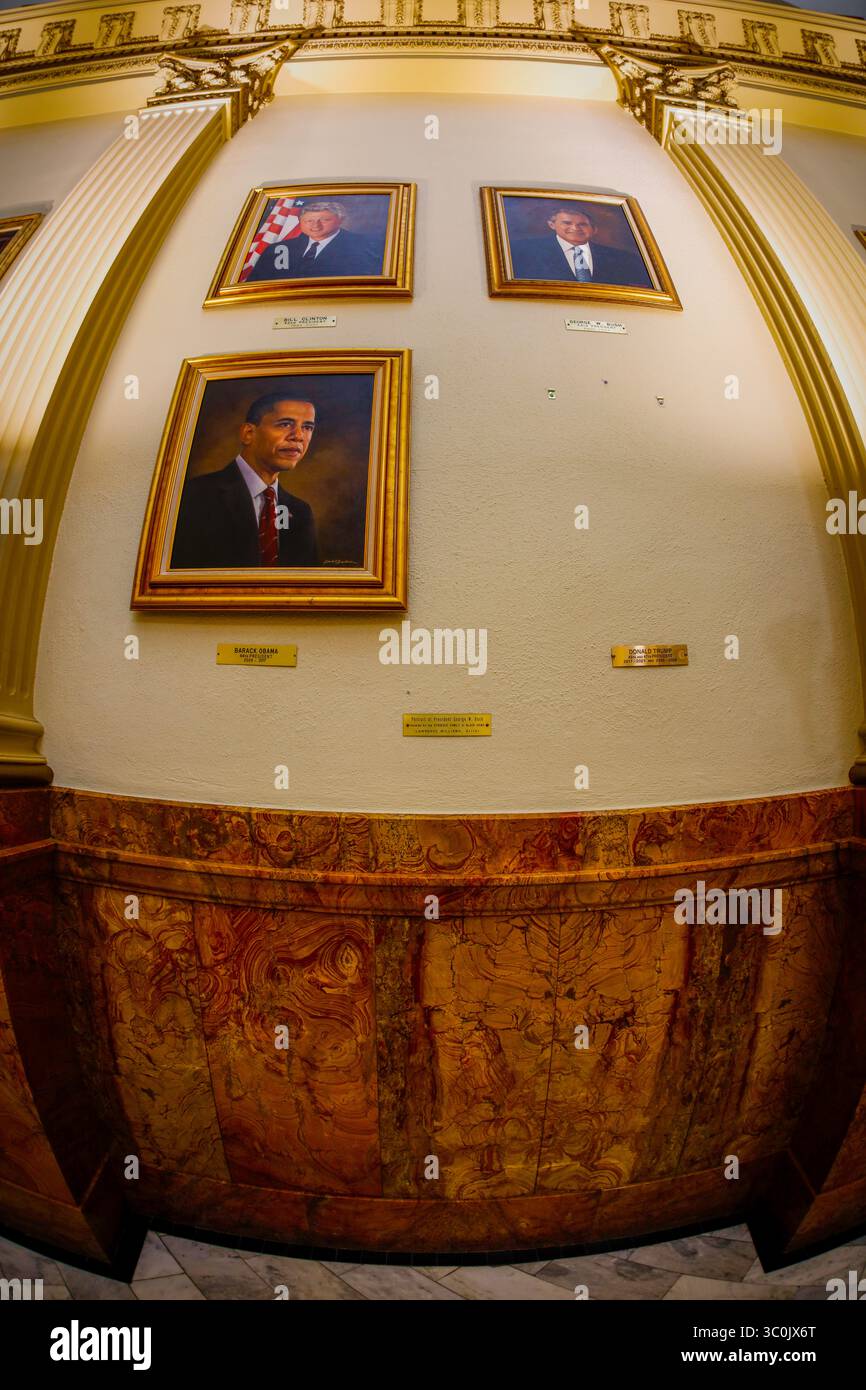 Le portrait du président Trump manque toujours à la Galerie des présidents dans le Colorado Capitol Building à Denver Banque D'Images
