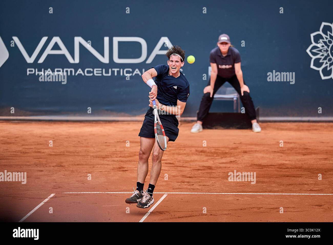 Hambourg, Hambourg, Allemagne. 20 juillet 2025. Dominic Thiem d'Autriche sert à Tommy Haas d'Allemagne lors du MSC Hamburg Ladies Open - Womens Tennis, WTA250, 20.7,2025, Hambourg (Tennis am Rothenbaum), Allemagne, Foto : Mathias Schulz (crédit image : © Mathias Schulz/ZUMA Press Wire) USAGE ÉDITORIAL SEULEMENT ! Non destiné à UN USAGE commercial ! Banque D'Images