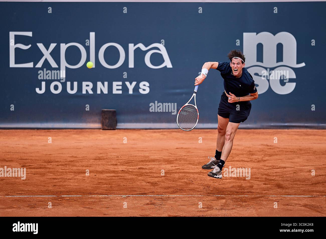 Hambourg, Hambourg, Allemagne. 20 juillet 2025. Dominic Thiem d'Autriche sert à Tommy Haas d'Allemagne lors du MSC Hamburg Ladies Open - Womens Tennis, WTA250, 20.7,2025, Hambourg (Tennis am Rothenbaum), Allemagne, Foto : Mathias Schulz (crédit image : © Mathias Schulz/ZUMA Press Wire) USAGE ÉDITORIAL SEULEMENT ! Non destiné à UN USAGE commercial ! Banque D'Images