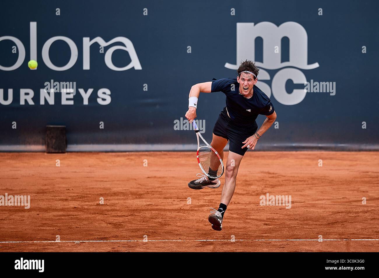 Hambourg, Hambourg, Allemagne. 20 juillet 2025. Dominic Thiem d'Autriche sert à Tommy Haas d'Allemagne lors du MSC Hamburg Ladies Open - Womens Tennis, WTA250, 20.7,2025, Hambourg (Tennis am Rothenbaum), Allemagne, Foto : Mathias Schulz (crédit image : © Mathias Schulz/ZUMA Press Wire) USAGE ÉDITORIAL SEULEMENT ! Non destiné à UN USAGE commercial ! Banque D'Images