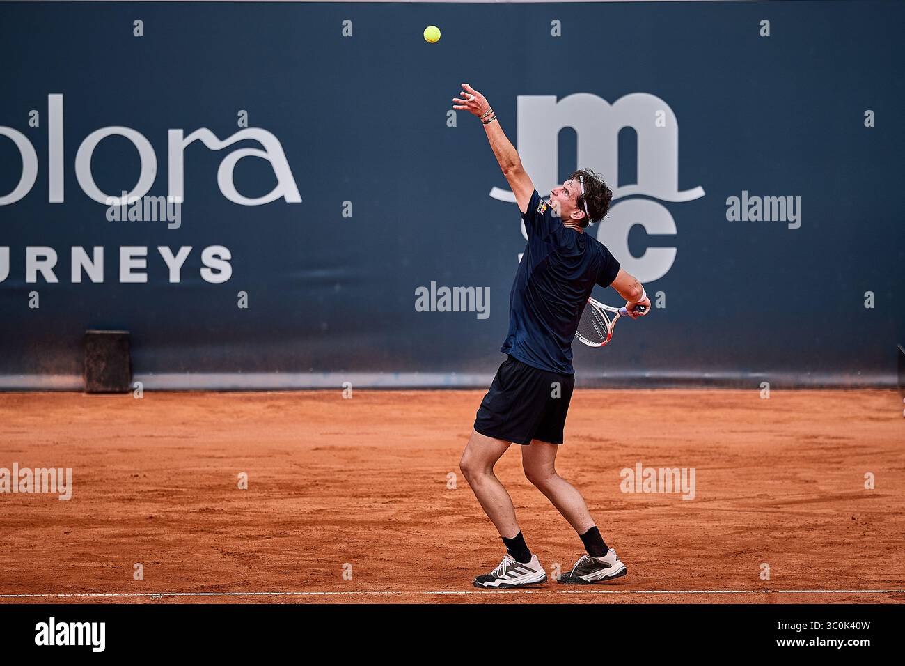Hambourg, Hambourg, Allemagne. 20 juillet 2025. Dominic Thiem d'Autriche sert à Tommy Haas d'Allemagne lors du MSC Hamburg Ladies Open - Womens Tennis, WTA250, 20.7,2025, Hambourg (Tennis am Rothenbaum), Allemagne, Foto : Mathias Schulz (crédit image : © Mathias Schulz/ZUMA Press Wire) USAGE ÉDITORIAL SEULEMENT ! Non destiné à UN USAGE commercial ! Banque D'Images