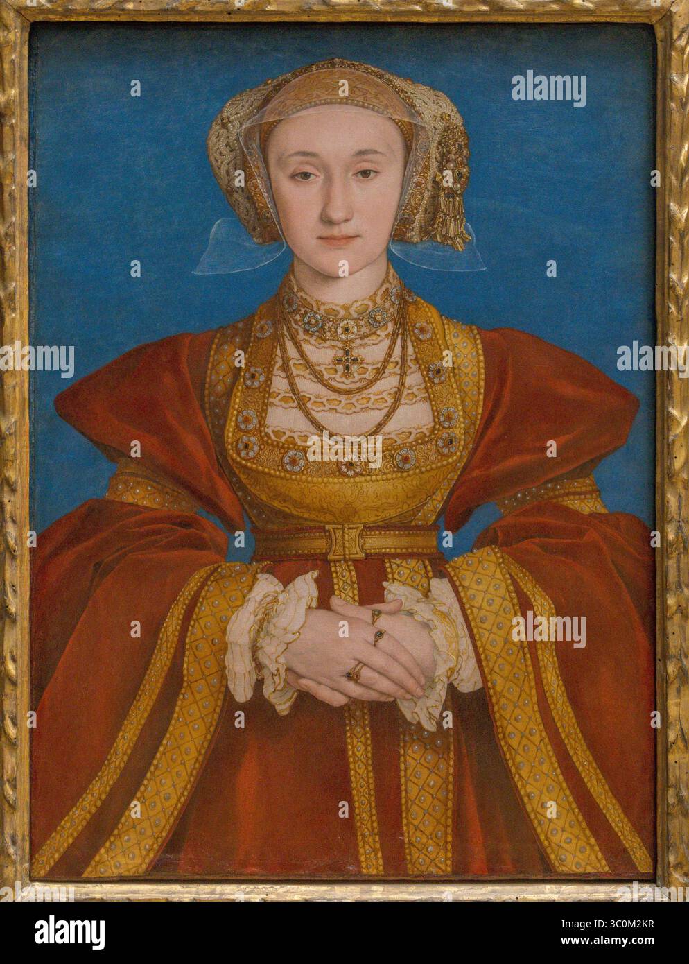 Hans Holbein le jeune, portrait (1539) d'Anne de Clèves, 4e épouse d'Henri VIII, Musée du Louvre, Paris, France Banque D'Images