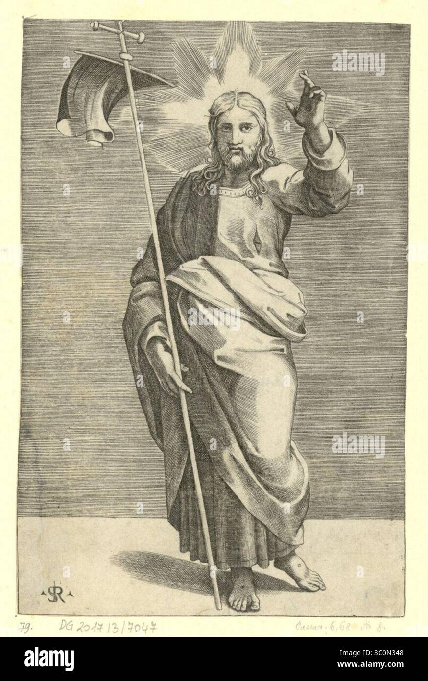 Marco Dente - Christus, Banque D'Images