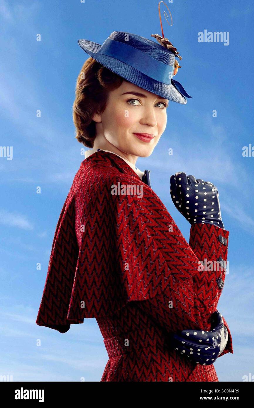 Golden Globes 2019 : Nominee : MEILLEUR FILM, COMÉDIE MUSICALE OU COMÉDIE. Photo : DATE DE SORTIE : 25 décembre 2018 TITRE : Mary Poppins revient STUDIO : Walt Disney Pictures RÉALISATEUR : Rob Marshall INTRIGUE : à l'ère de la dépression à Londres, Jane et Michael Banks, ainsi que les trois enfants de Michael, sont visités par l'énigmatique Mary Poppins à la suite d'une perte personnelle. EN VEDETTE : EMILY BLUNT comme Mary Poppins Poster Art. (crédit image : © Walt Disney Pictures/Entertainment Pictures/ZUMAPRESS.com) Banque D'Images