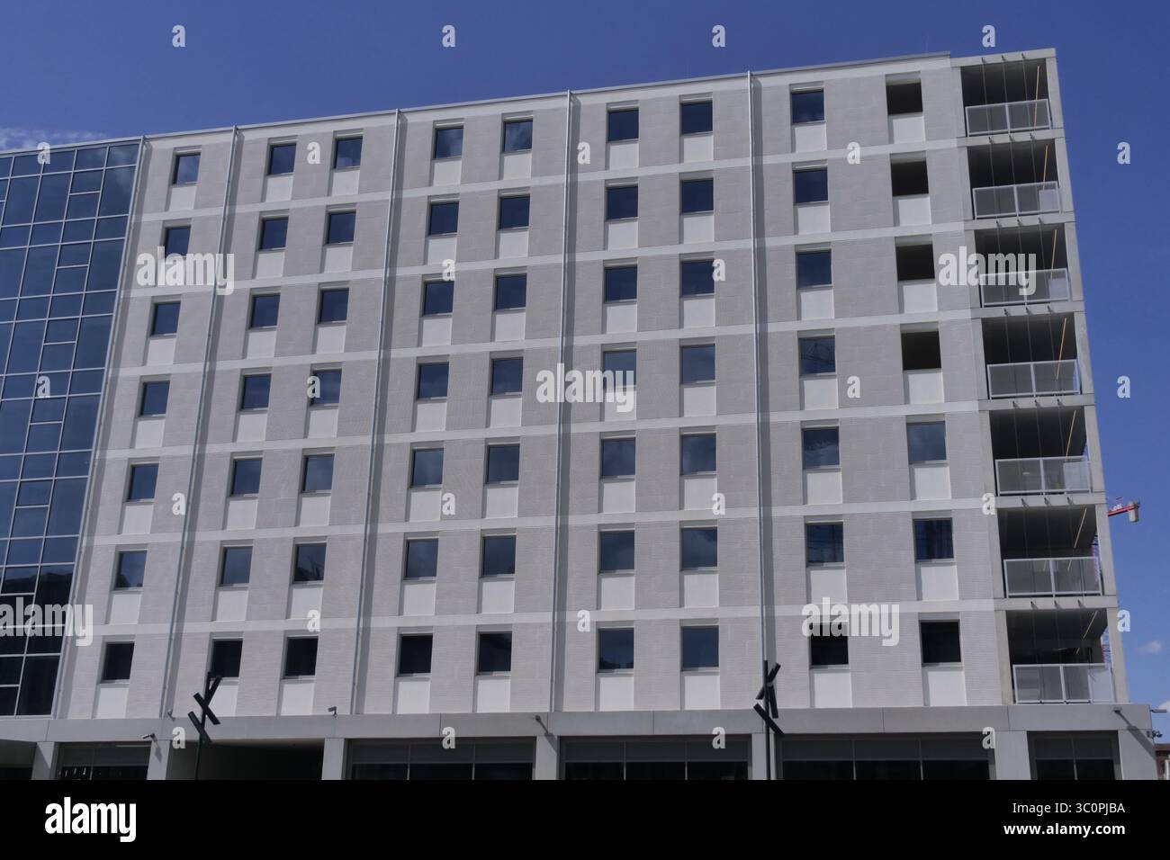 Chantier de construction du nouveau village olympique dans le quartier de Prada, Milan, Lombardie Banque D'Images