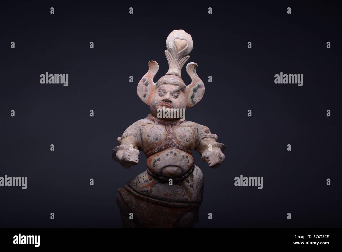 Figurine guerrière chinoise de la dynastie Tang Lokapala Art Ancient Banque D'Images