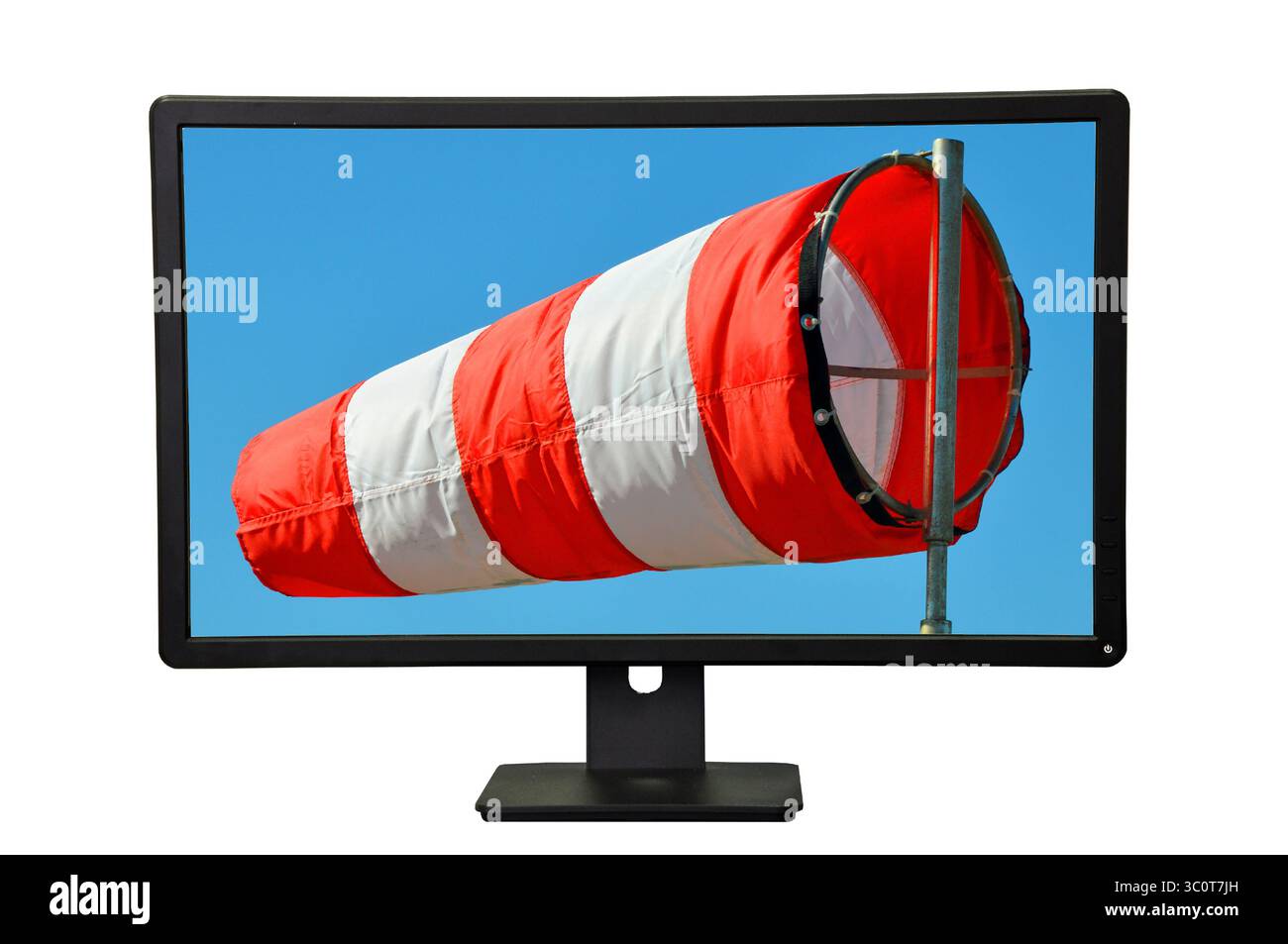 L'écran du bureau isolé sur fond blanc Banque D'Images