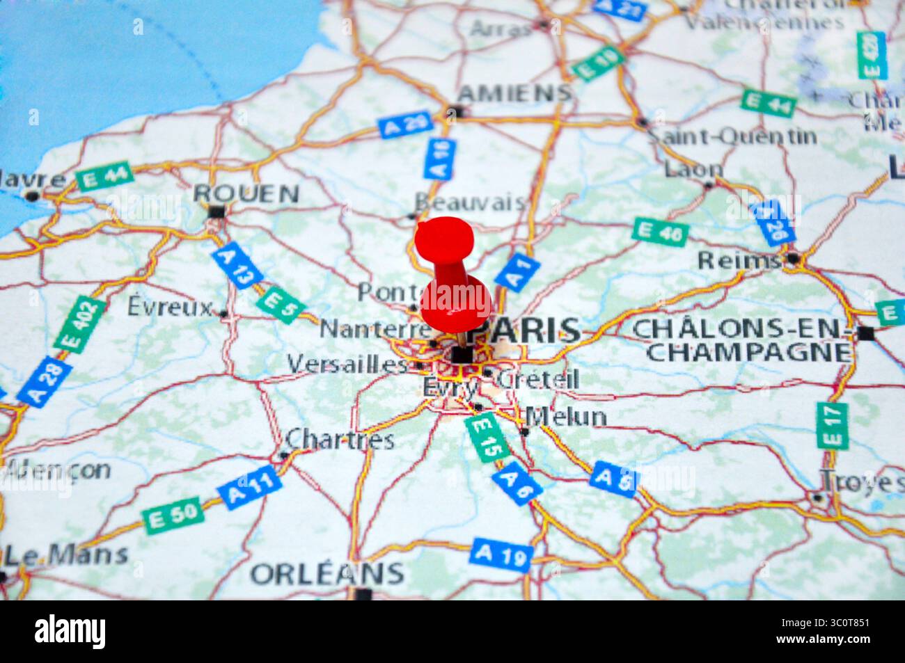 La carte de l'Europe - Paris Banque D'Images