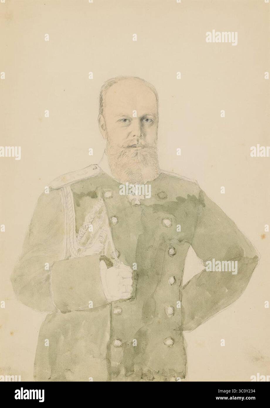 Mihaly von Zichy - Portrait de l'empereur Alexandre III - (MeisterDrucke-830582). Banque D'Images