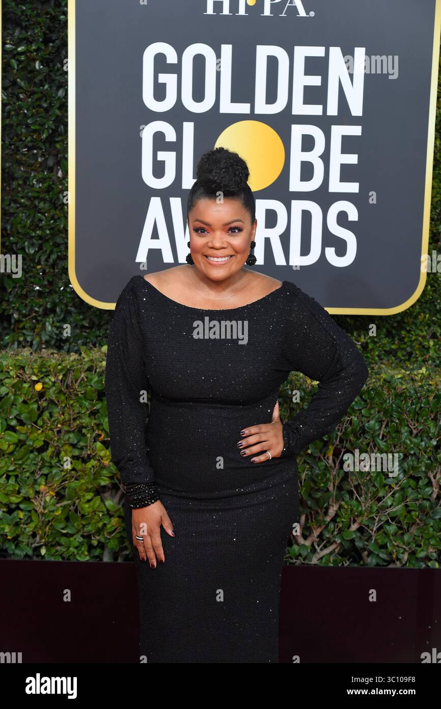 6 janvier 2019 - Beverly Hills, Californie, États-Unis - YVETTE NICOLE BROWN lors des arrivées tapis rouge pour la 76e cérémonie annuelle des Golden Globe Awards au Beverly Hilton Hotel..(crédit : â© Kevin Sullivan via ZUMA Wire) (crédit image : © Kevin Sullivan via ZUMA Wire) Banque D'Images