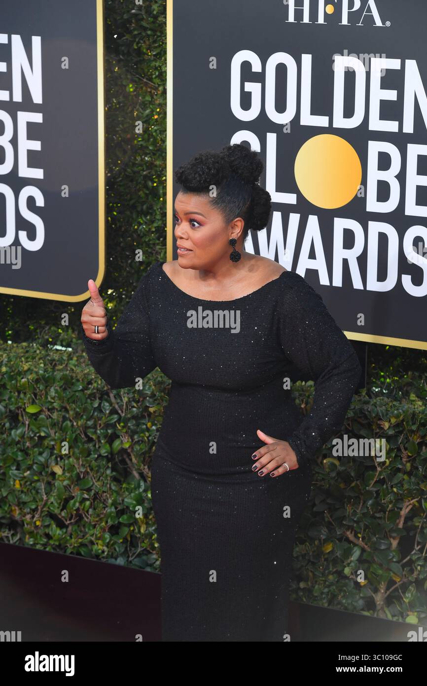 6 janvier 2019 - Beverly Hills, Californie, États-Unis - YVETTE NICOLE BROWN lors des arrivées tapis rouge pour la 76e cérémonie annuelle des Golden Globe Awards au Beverly Hilton Hotel..(crédit : â© Kevin Sullivan via ZUMA Wire) (crédit image : © Kevin Sullivan via ZUMA Wire) Banque D'Images