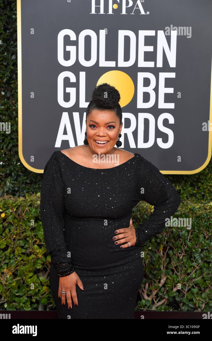 6 janvier 2019 - Beverly Hills, Californie, États-Unis - YVETTE NICOLE BROWN lors des arrivées tapis rouge pour la 76e cérémonie annuelle des Golden Globe Awards au Beverly Hilton Hotel..(crédit : â© Kevin Sullivan via ZUMA Wire) (crédit image : © Kevin Sullivan via ZUMA Wire) Banque D'Images