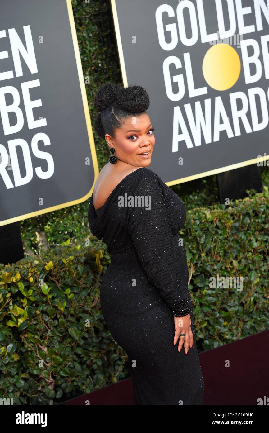 6 janvier 2019 - Beverly Hills, Californie, États-Unis - YVETTE NICOLE BROWN lors des arrivées tapis rouge pour la 76e cérémonie annuelle des Golden Globe Awards au Beverly Hilton Hotel..(crédit : â© Kevin Sullivan via ZUMA Wire) (crédit image : © Kevin Sullivan via ZUMA Wire) Banque D'Images
