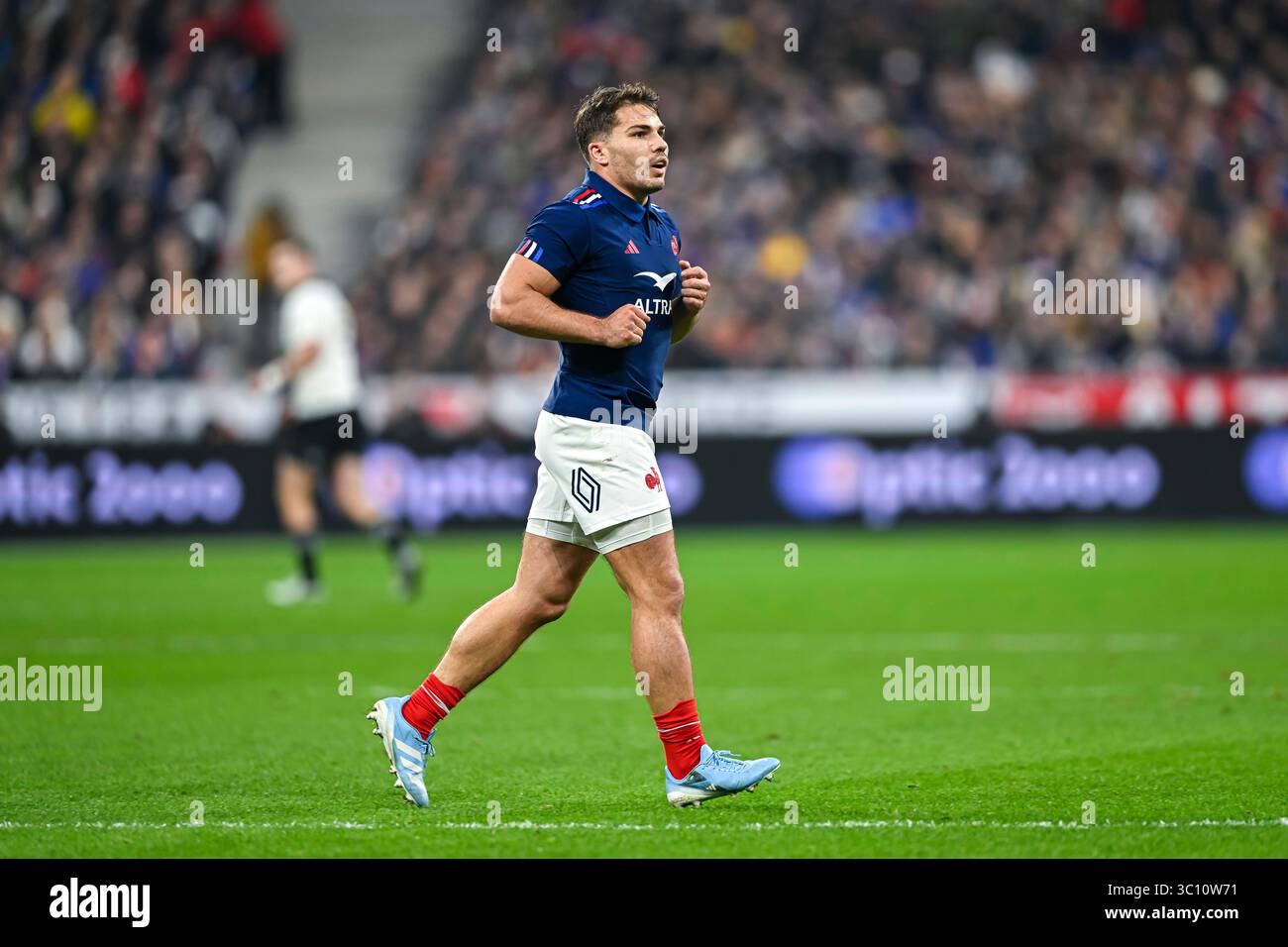 Équipe de France de rugby à xv, 16 novembre 2024 : Fall Nations Series, match contre les All Blacks, ici en blanc. Antoine Dupont Banque D'Images