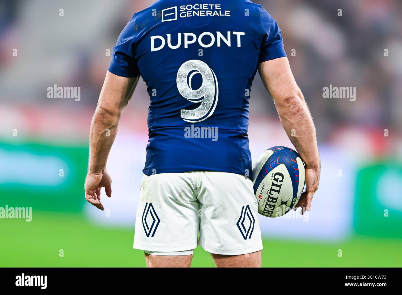 Équipe de France de rugby à xv, 16 novembre 2024 : Fall Nations Series, match contre les All Blacks, ici en blanc. Antoine Dupont vu de Be Banque D'Images