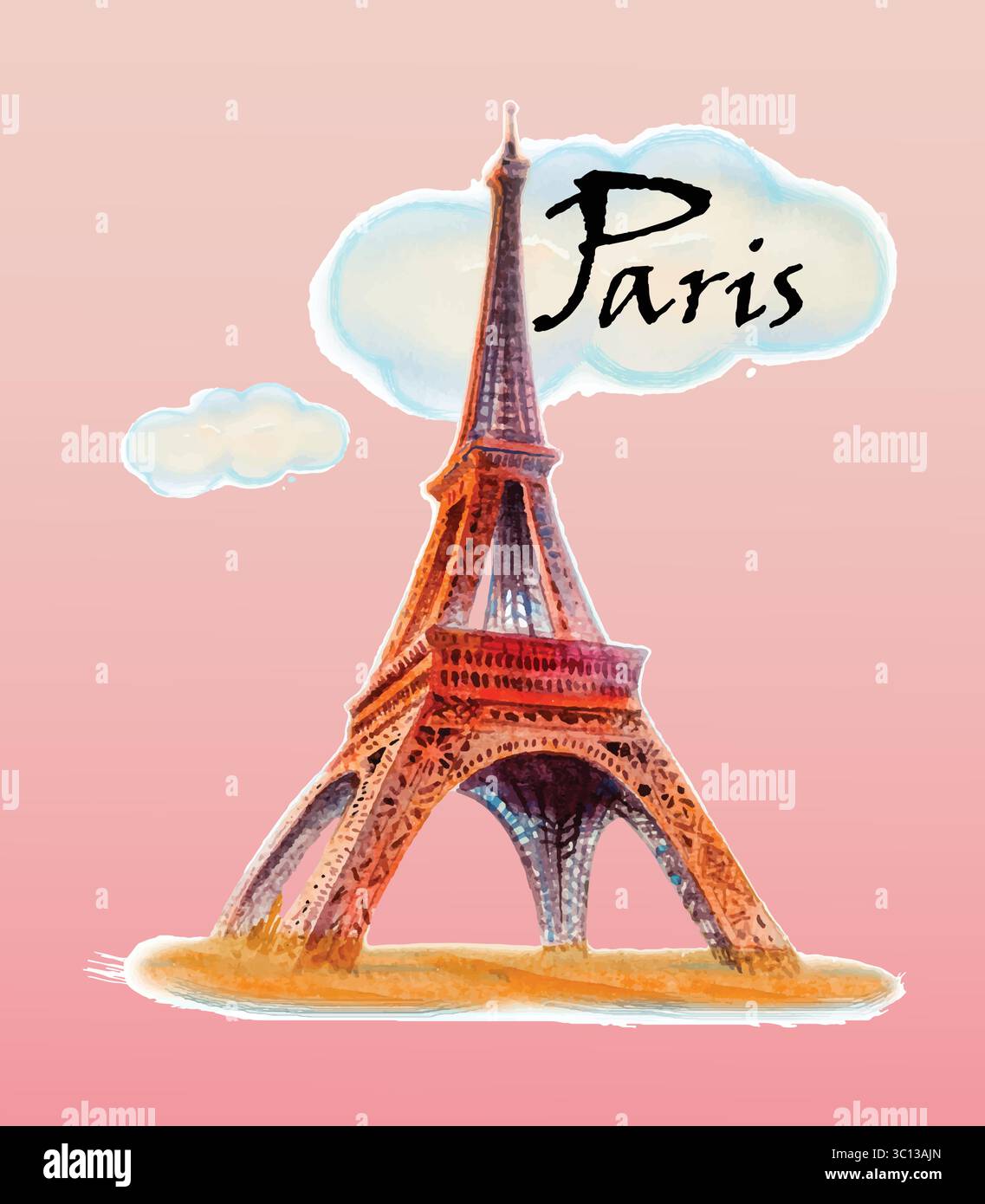 Symbole de la tour Eiffel de paris, cartes d'information de voyage, modèle de brochure d'affaires de magazines de flyer, affiches, carte postale, couverture de livre, bannières, mise en page, Illustration de Vecteur