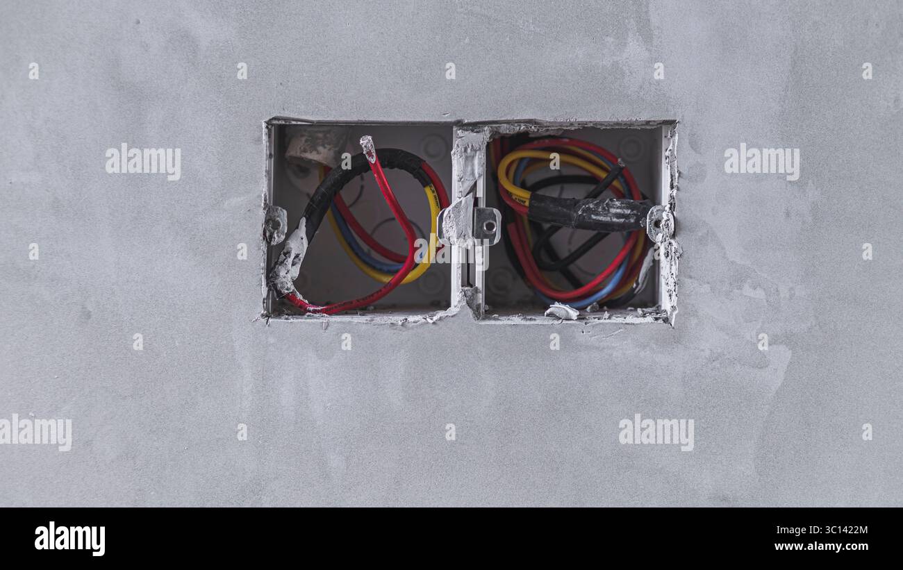 Câble Supreme de haute qualité utilisé pour les installations électriques résidentielles. Durable, sûr et conforme aux normes nationales pour les s électriques modernes Banque D'Images
