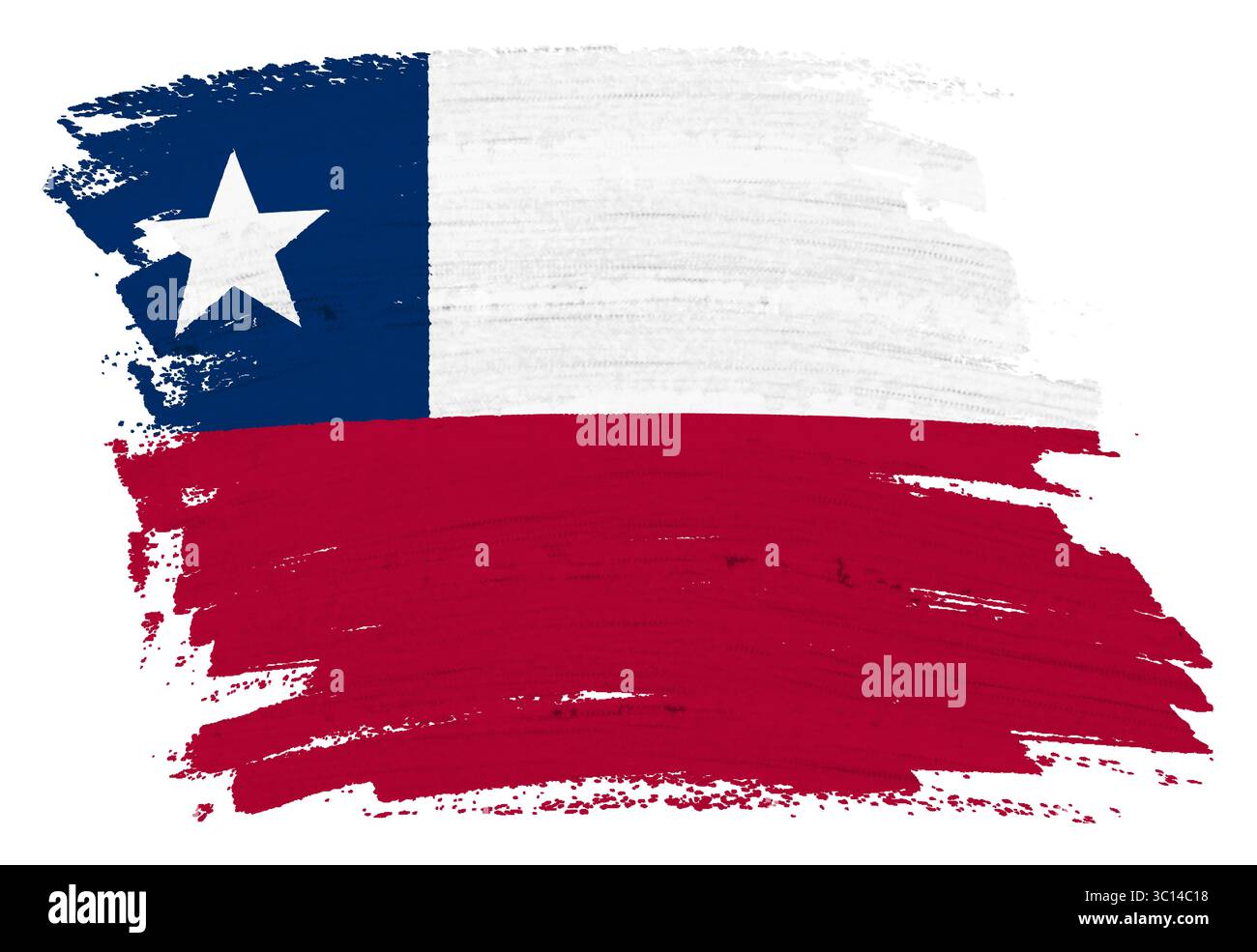 Chili drapeau peinture de fond éclaboussure coup de pinceau Banque D'Images