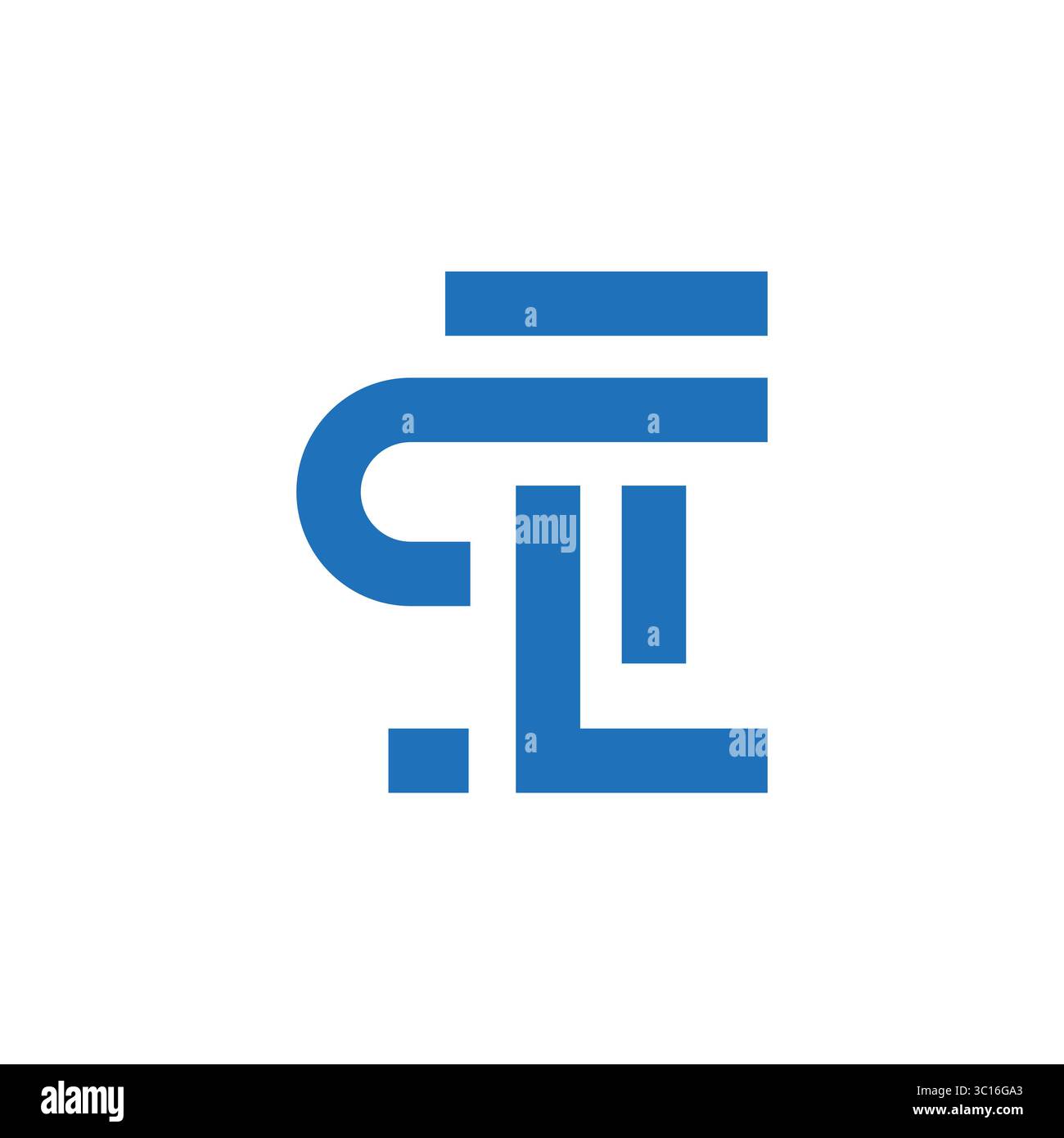 CL initial avec la conception de logo de pilier, idées de conception de style de logo de bureau d'avocat de luxe Illustration de Vecteur