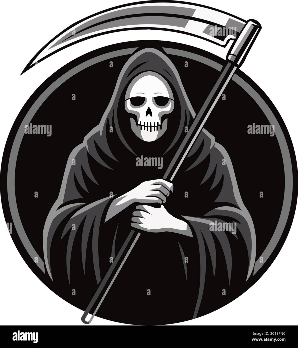 'Illustration de l'icône de faucheuse sinistre' Illustration de Vecteur