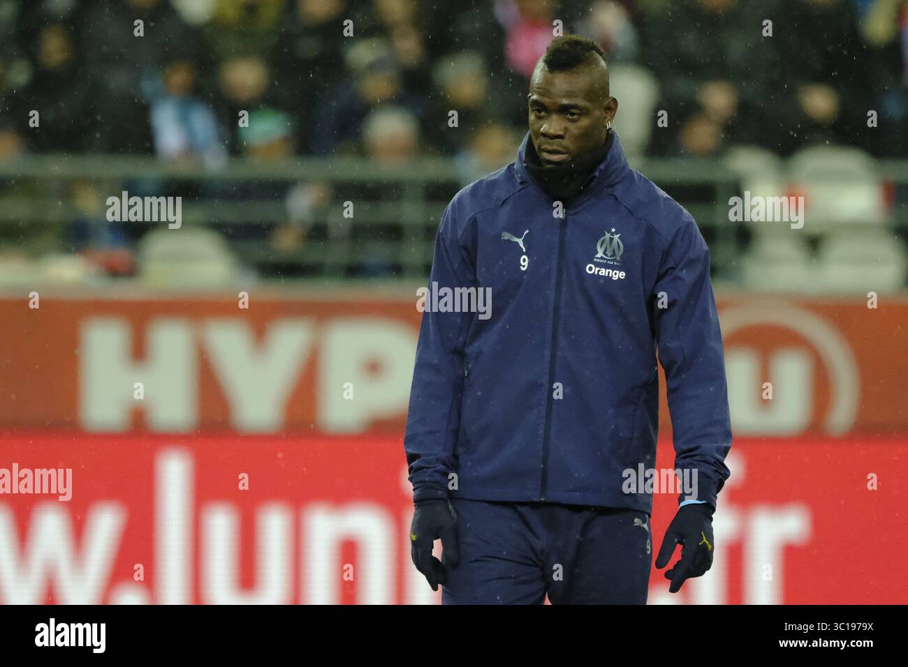 3 février 2019 - Reims, Marne, France - L'attaquant marseillais MARIO BALOTELLI en action lors du championnat de France de football, Ligue 1 Conforama, stade de Reims contre l'Olympique de Marseille au stade Auguste Delaune de Reims - France..Reims a gagné 2-1 (crédit image : © Pierre Stevenin/ZUMA Wire) Banque D'Images