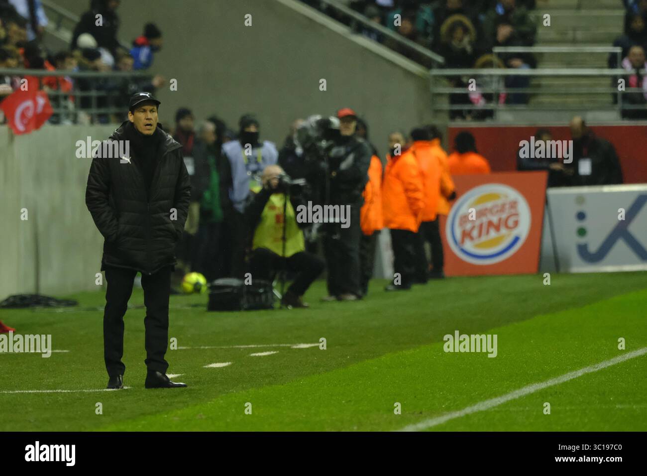 3 février 2019 - Reims, Marne, France - entraîneur de Marseille RUDI GARCIA lors du championnat de France de football, Ligue 1 Conforama, stade de Reims contre l'Olympique de Marseille à Auguste Delaune Stadium Reims - France..Reims a gagné 2-1 (crédit image : © Pierre Stevenin/ZUMA Wire) Banque D'Images