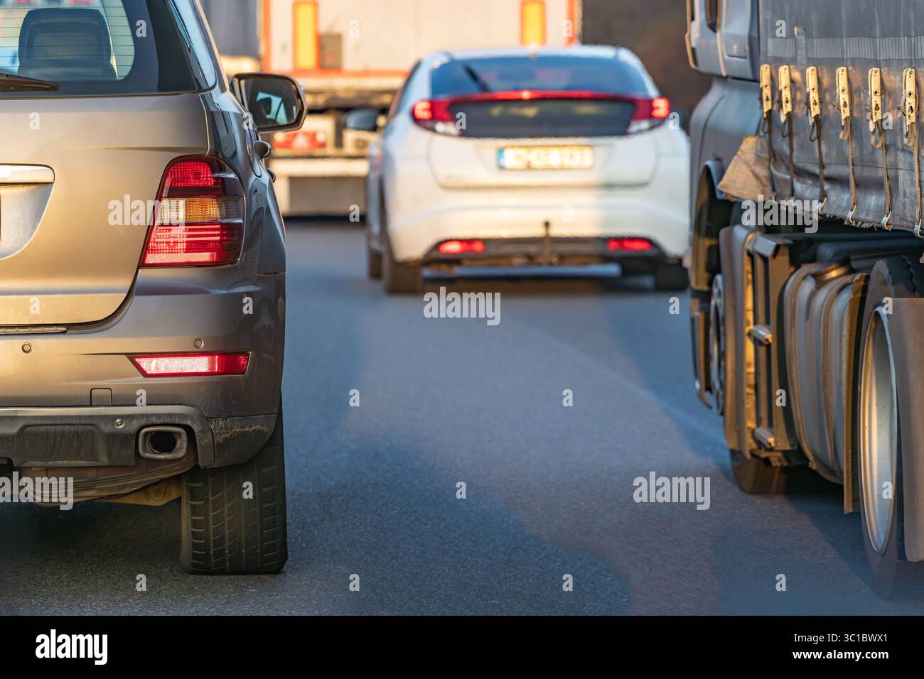 trafic dense sur l'autoroute Banque D'Images