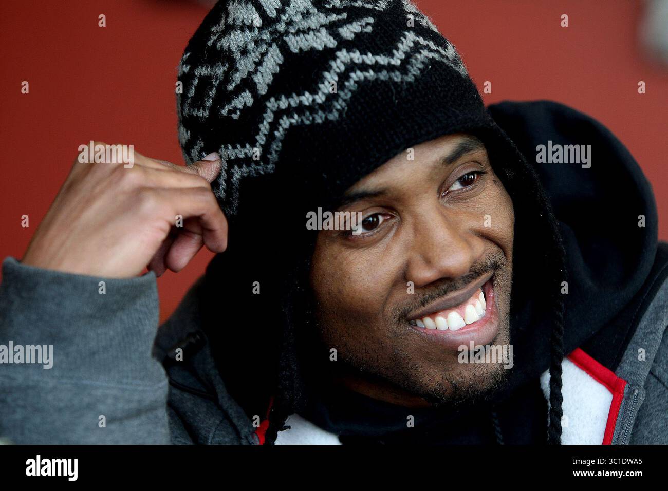 22 janvier 2013 - créé Louis Park, MN, États-Unis - Michael Starrbury, scénariste de Bloomington, a parlé de ses débuts, ''The inévitable Defaite of Mister and Pete'' dans un café local récemment, le mardi 22 janvier 2013. Le film est présenté en avant-première à Sundance, et il travaille sur ses projets de suivi, une biographie de Tupac et une comédie inspirée d'un roman graphique. (/STAR TRIBUNE) (crédit image : Elizabeth Flores/Minneapolis Star Tribune/TNS via ZUMA Wire) Banque D'Images