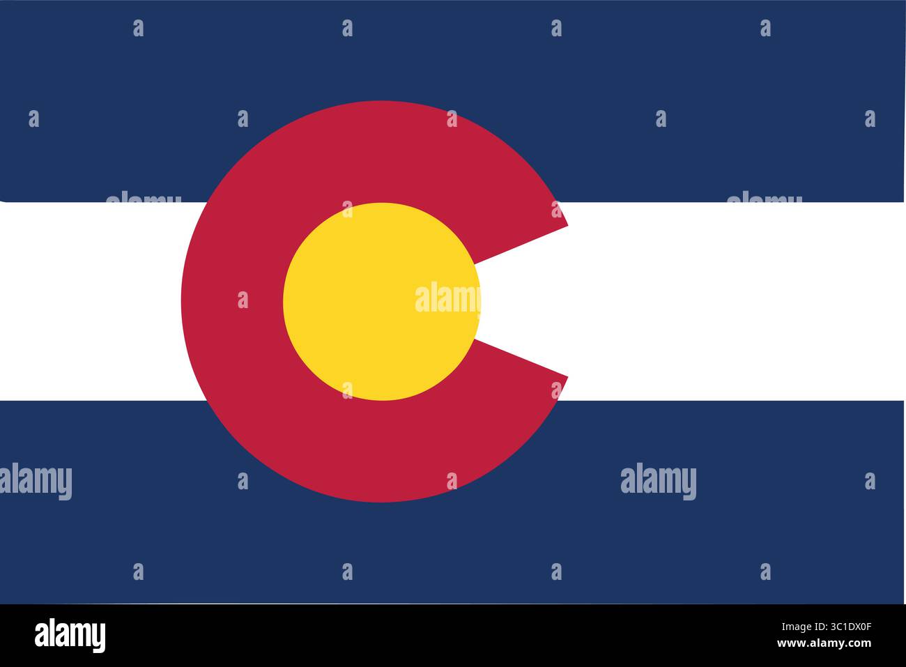 Le drapeau de l'état du Colorado aux États-Unis Illustration de Vecteur