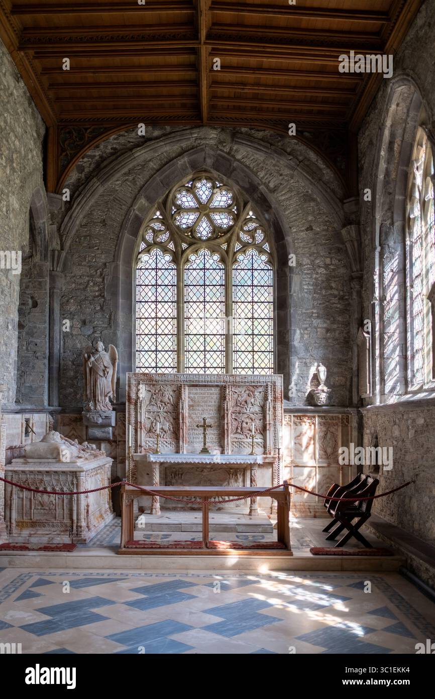 Chapelle Saint-Édouard le Confesseur dans la cathédrale TST Davids dans le Pembrokeshire West Wales UK Banque D'Images
