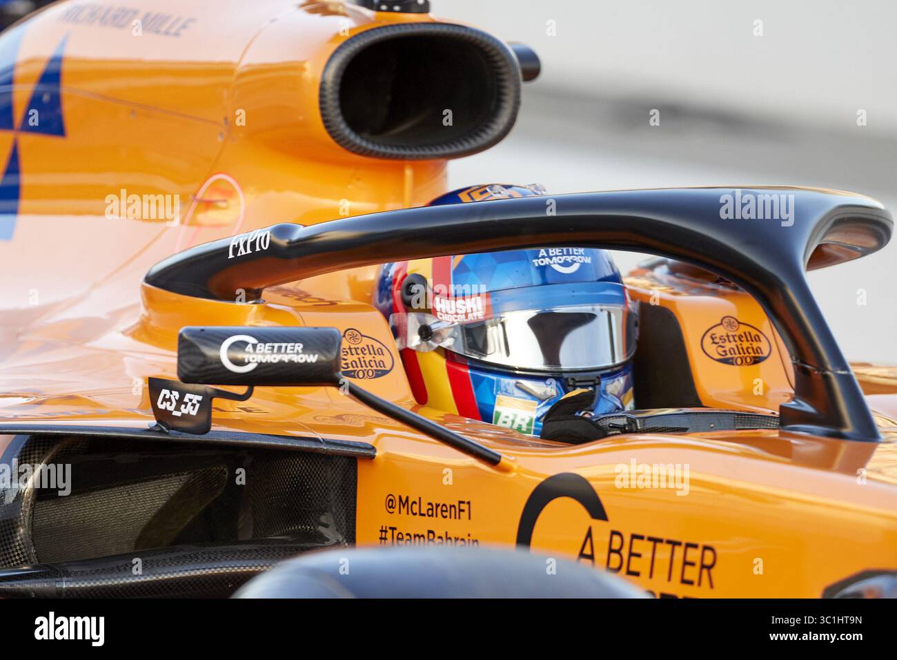 18 février 2019 - Espagne - Carlos Sainz (McLaren F1 Team) vu en action lors des journées d'essais hivernaux sur le circuit de Catalunya à Montmelo (crédit image : © Fernando Pidal/SOPA images via ZUMA Wire) Banque D'Images